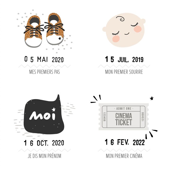 AFFICHE MES PREMIÉRES FOIS - PEAU CLAIR - Lina et Compagnie