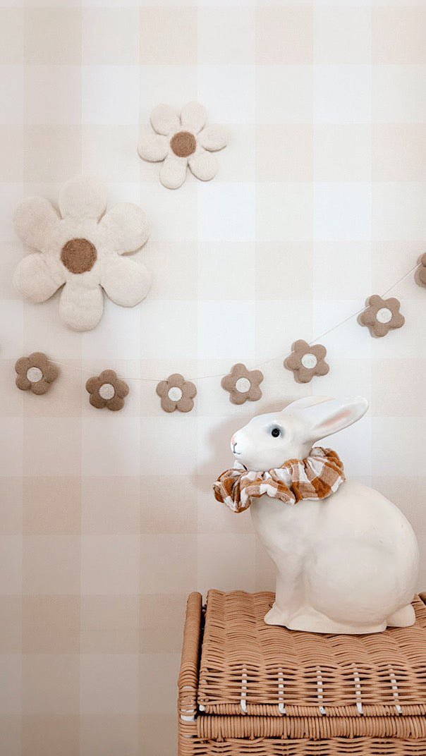 Guirlande - Fleurs beige - Lina et Compagnie