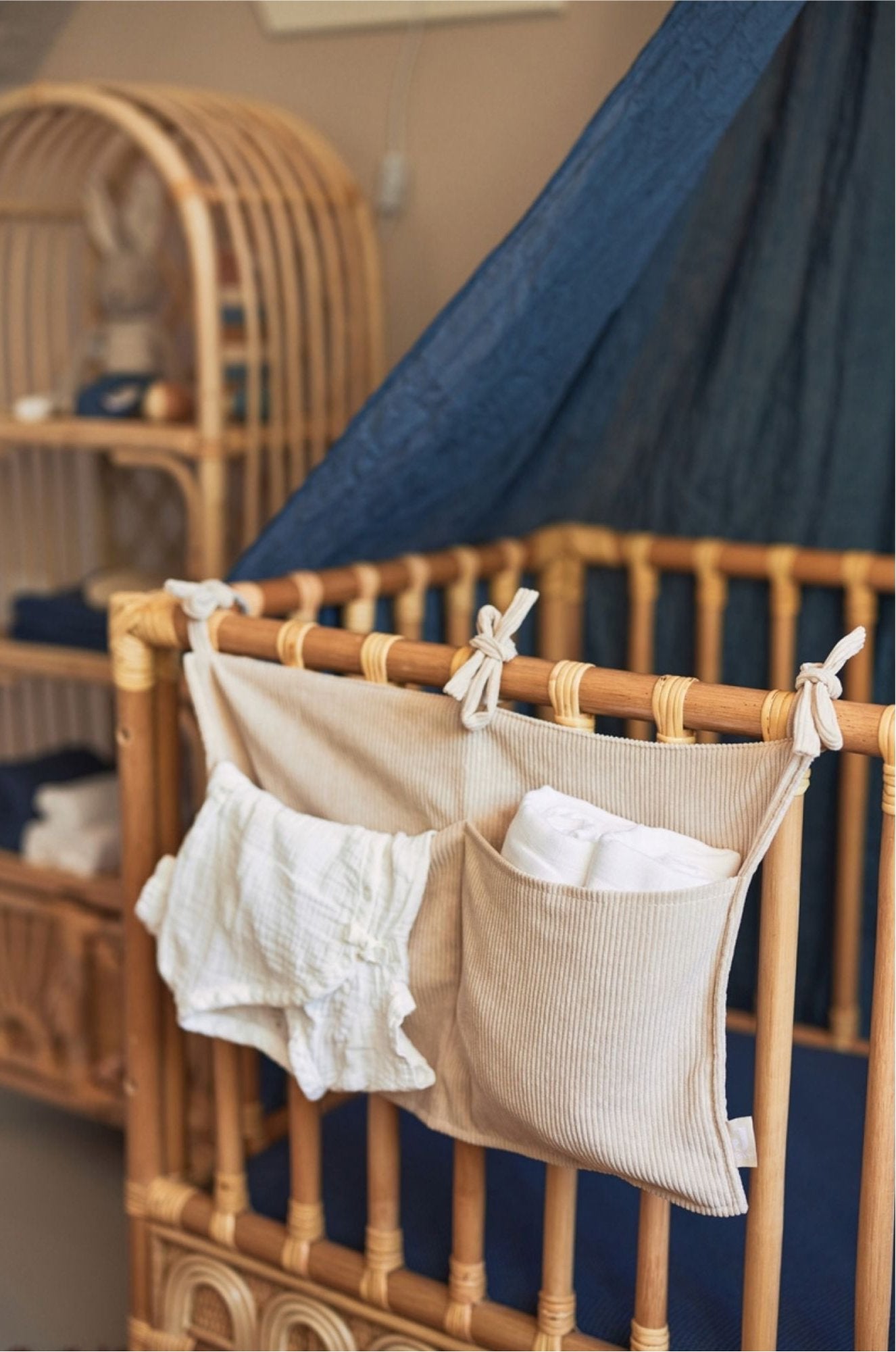 Organisateur de lit - Corduroy nougat - Lina et Compagnie