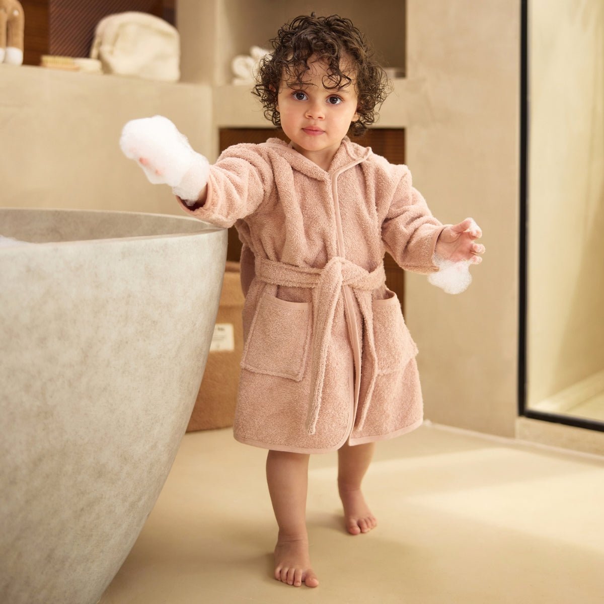 peignoir enfant Wild Rose coton éponge