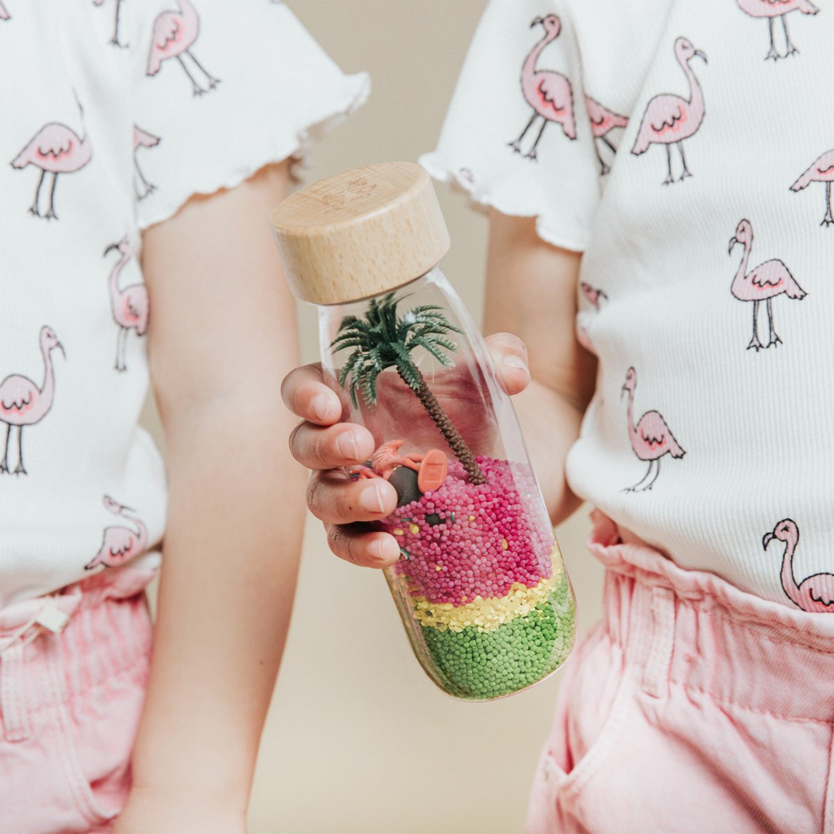 Bouteille Sensorielle Spy - Flamand Rose - Lina et Compagnie