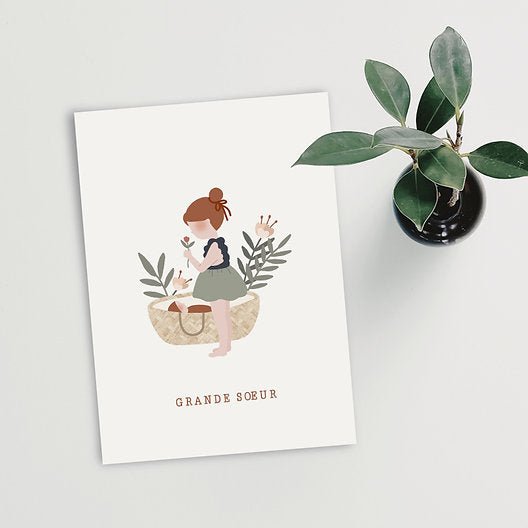 Carte Postale - Grande Sœur - Lina et Compagnie