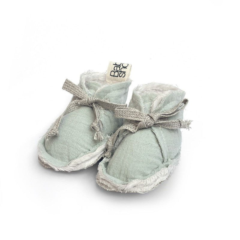 Chaussons Polaire - Sage Powder - Lina et Compagnie
