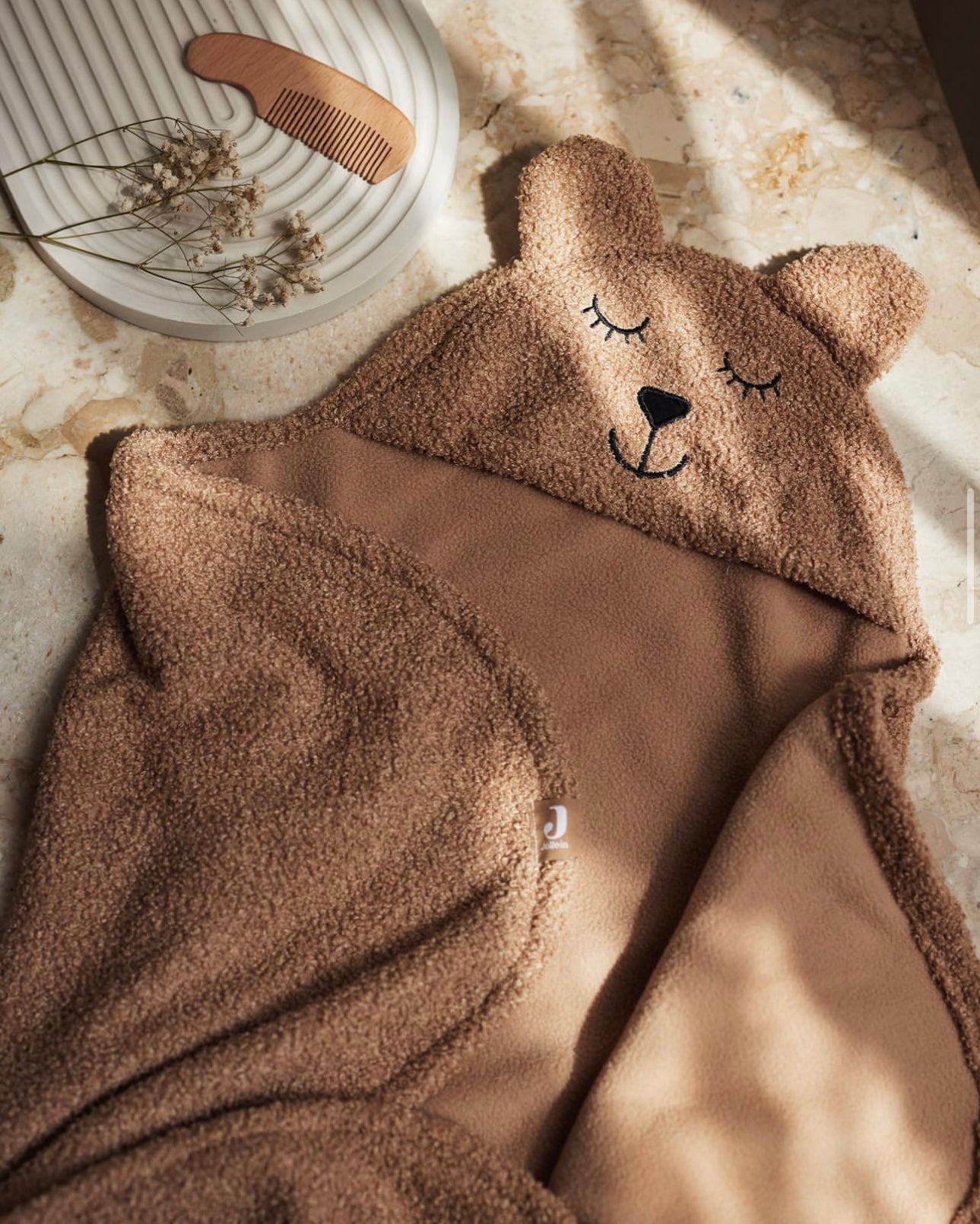 Couverture portefeuille Bear Bouclé - Biscuit - Lina et Compagnie