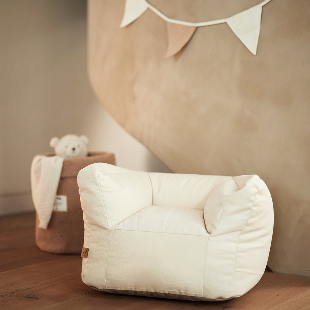 Fauteuil Pouf Enfant Twill - Naturel - Lina et Compagnie