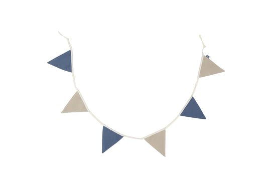 Guirlande de Drapeaux Party Collection - Jeans Blue / Olive Green - Lina et Compagnie