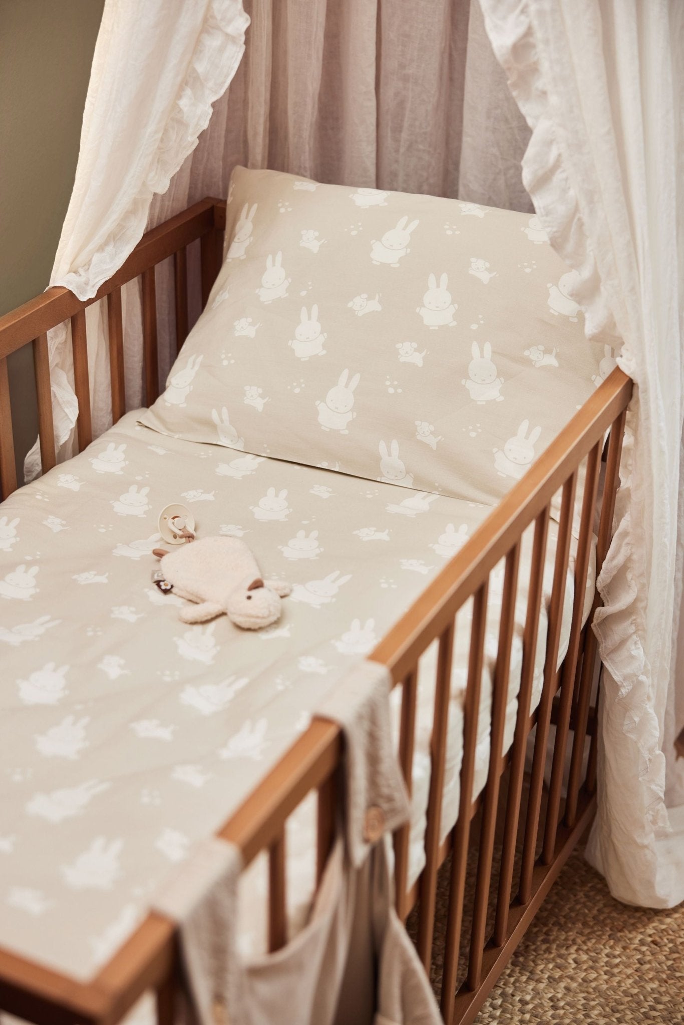 Housse de couette et taie 100x140cm Miffy - Nougat - Lina et Compagnie