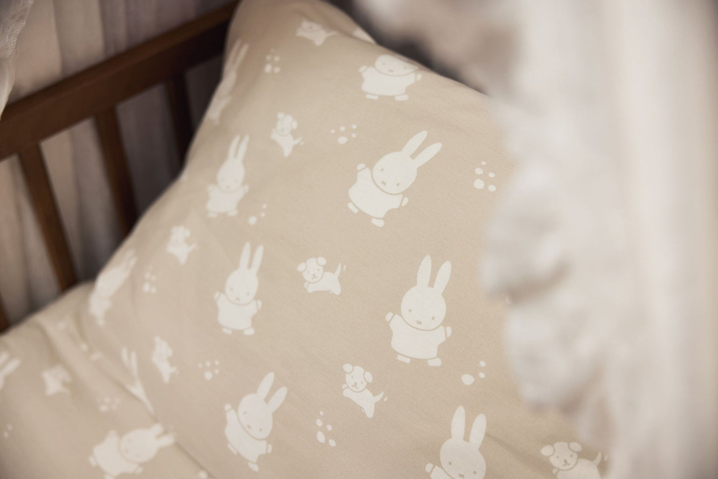 Housse de couette et taie 100x140cm Miffy - Nougat - Lina et Compagnie