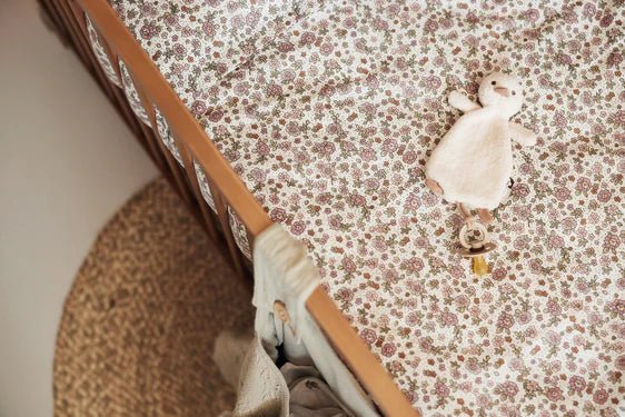 Housse de couette et taie 100x140cm - Retro flowers - Lina et Compagnie