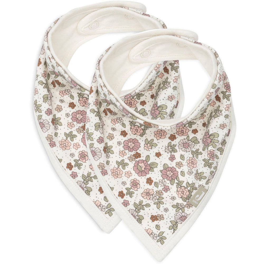Lot de 2 Bavoirs Bandana - Retro Flowers - Lina et Compagnie