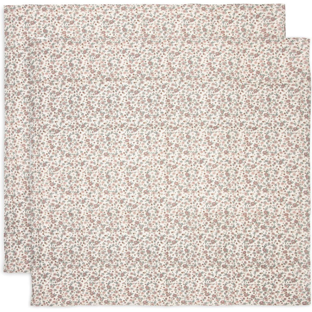 Lot de 2 Maxi Langes en gaz de coton - Retro Flowers - Lina et Compagnie