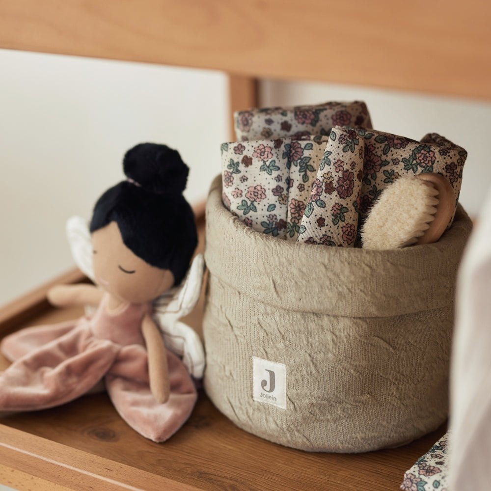 Panier de rangement Soft Waves - Olive Green - Lina et Compagnie