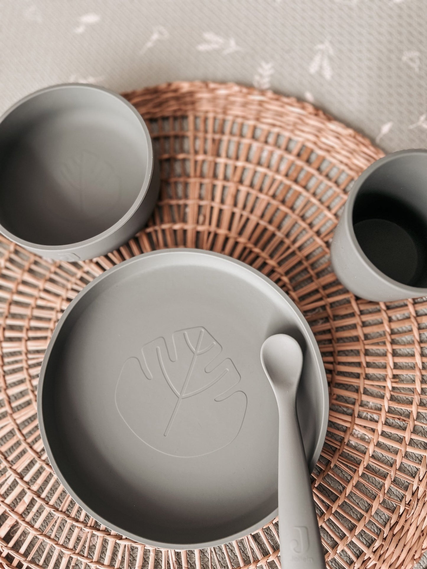 Set Repas en silicone 4 pièces - Ash Green - Lina et Compagnie