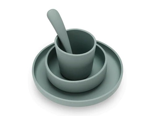 Set Repas en silicone 4 pièces - Ash Green - Lina et Compagnie