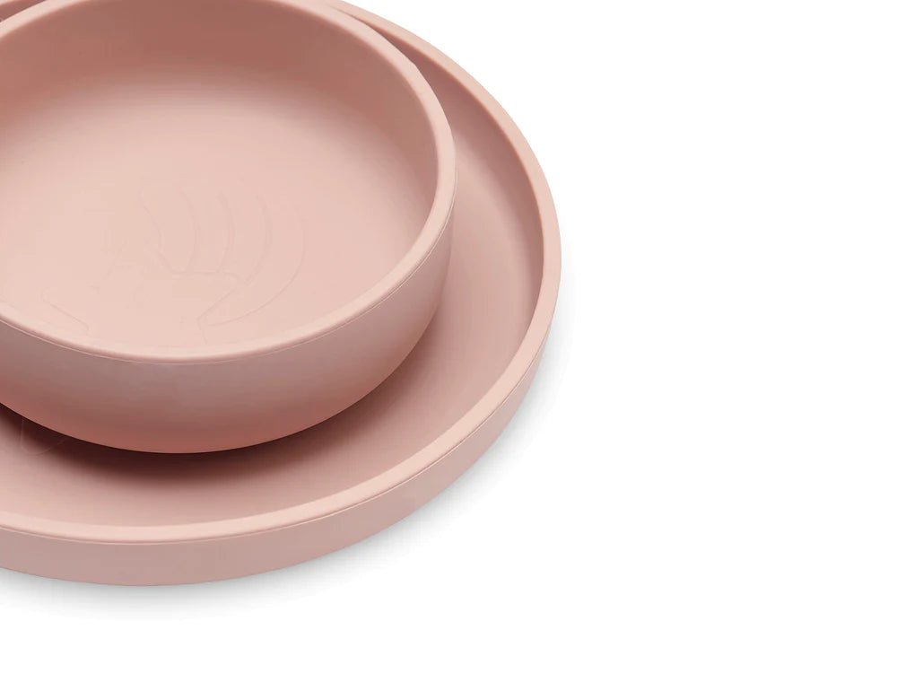 Set Repas en silicone 4 pièces - Pale Pink - Lina et Compagnie