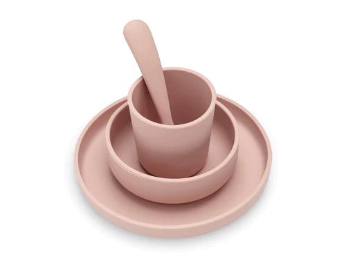 Set Repas en silicone 4 pièces - Pale Pink - Lina et Compagnie