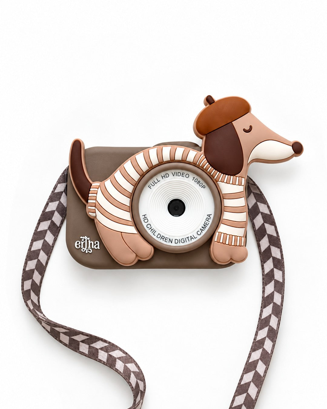 Appareil photo numérique enfant Cam Cam de Mrs Ertha avec coque en silicone en forme de chien.