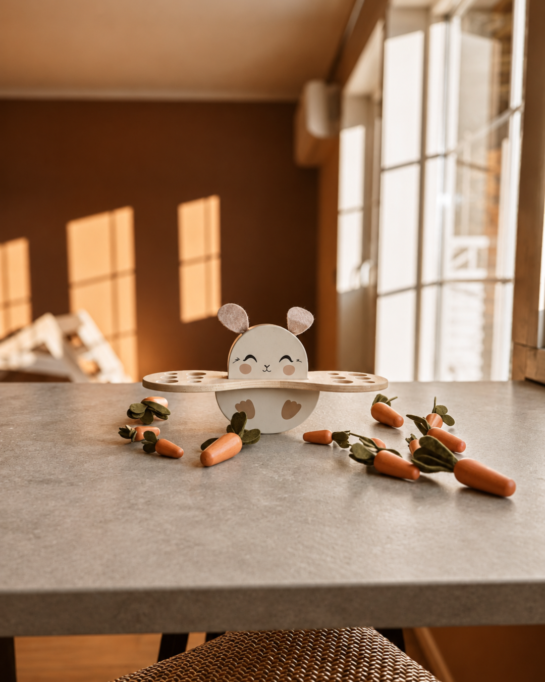 Jeu d'équilibre en bois - Lapin