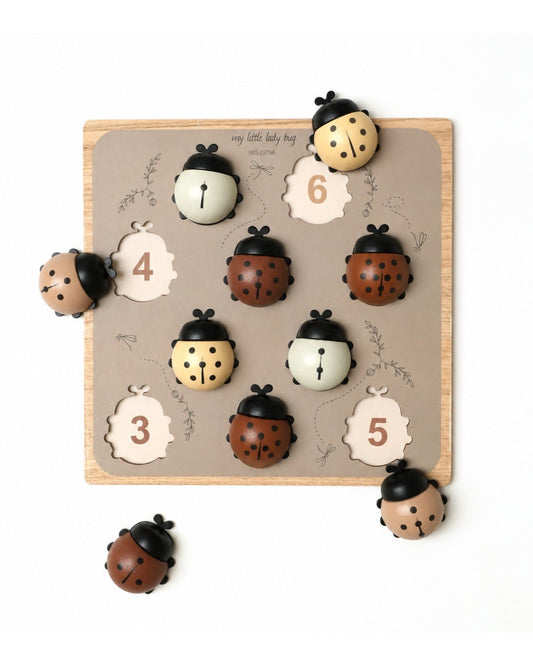 Apprendre à compter - Puzzle en bois Coccinelles - Lina et Compagnie