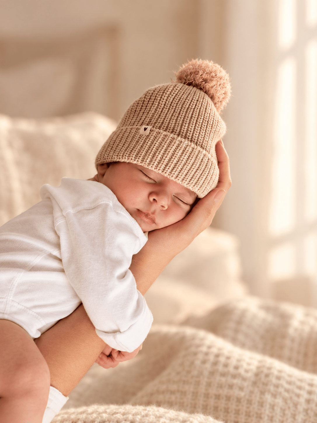 Bonnet en maille - Beige - Lina et Compagnie