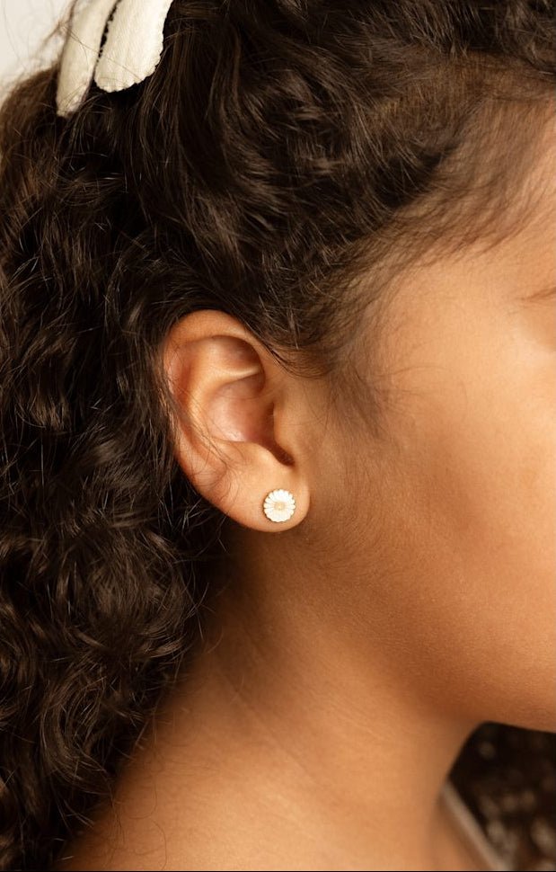 Boucles d'oreilles à tige - Golden daisy - Lina et Compagnie