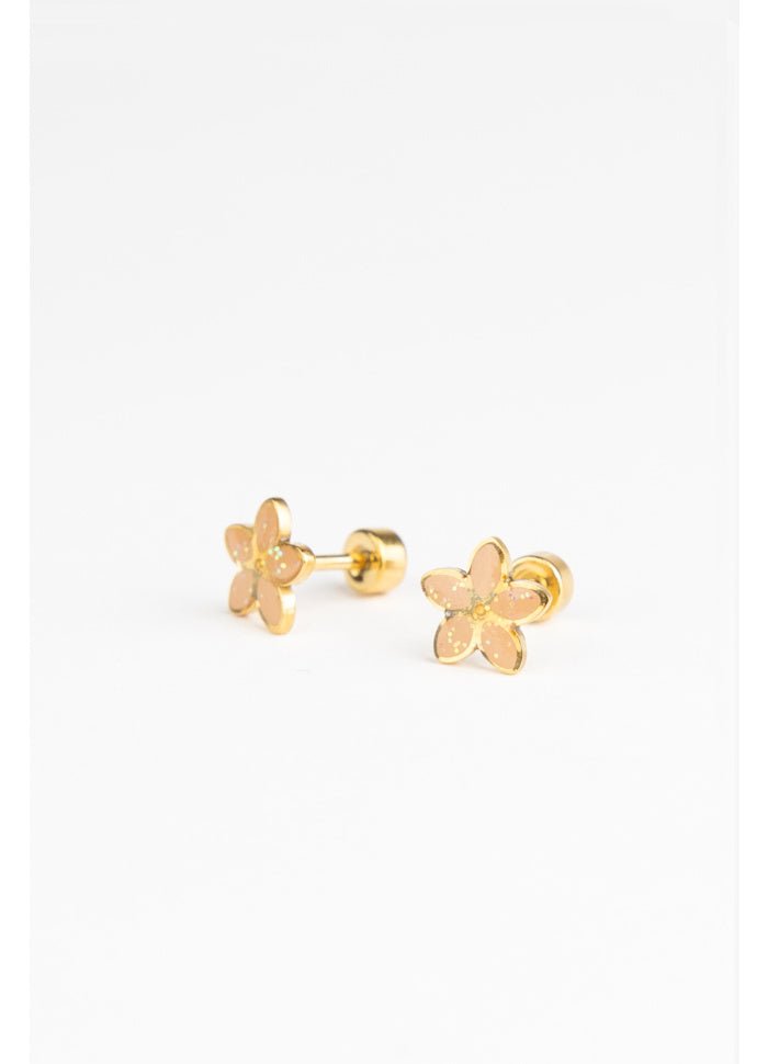 Boucles d'oreilles à tige - Golden flora - Lina et Compagnie