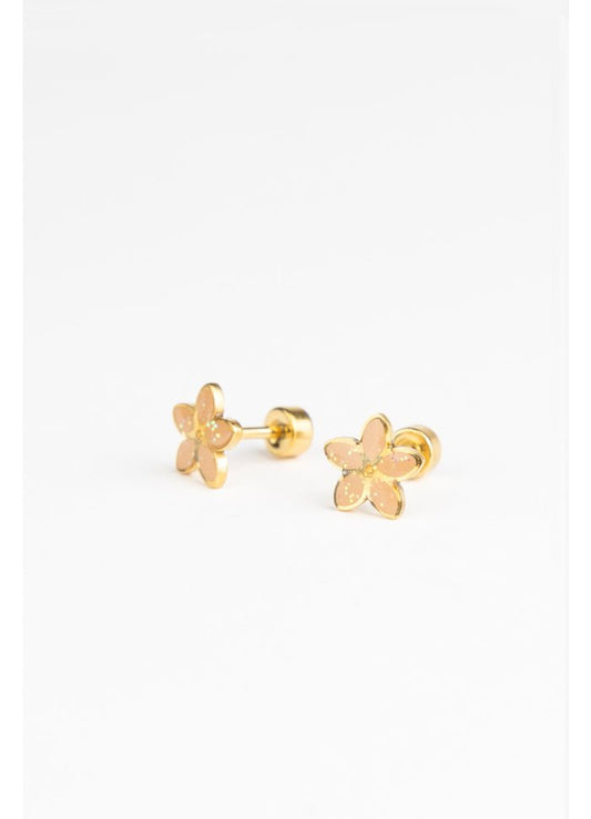 Boucles d'oreilles à tige - Golden flora - Lina et Compagnie