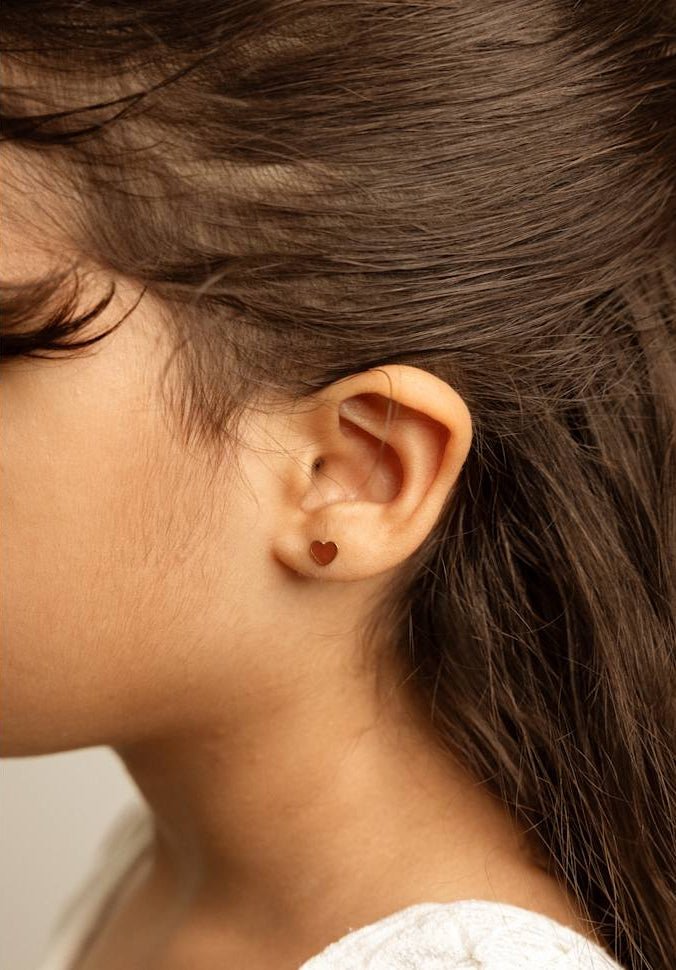Boucles d'oreilles à tige - Tiny heart - Lina et Compagnie