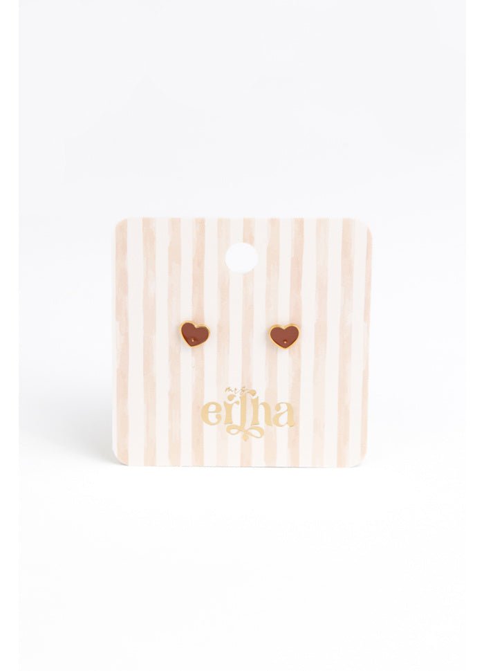 Boucles d'oreilles à tige - Tiny heart - Lina et Compagnie