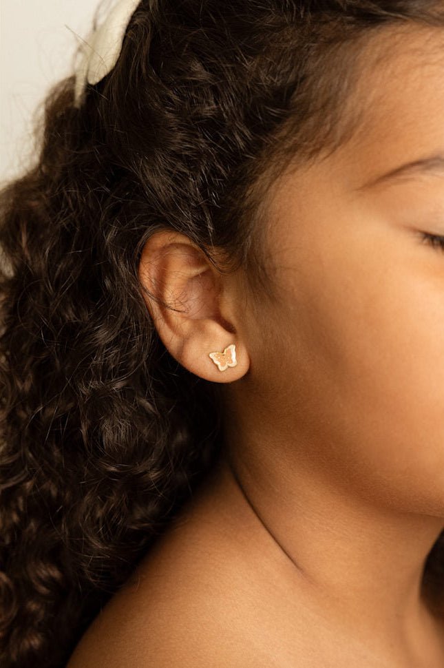 Boucles d'oreilles - Glitter butterfly - Lina et Compagnie