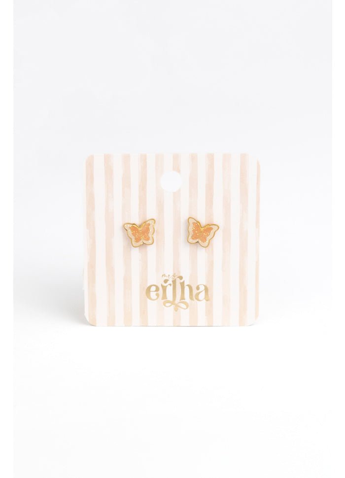 Boucles d'oreilles - Glitter butterfly - Lina et Compagnie