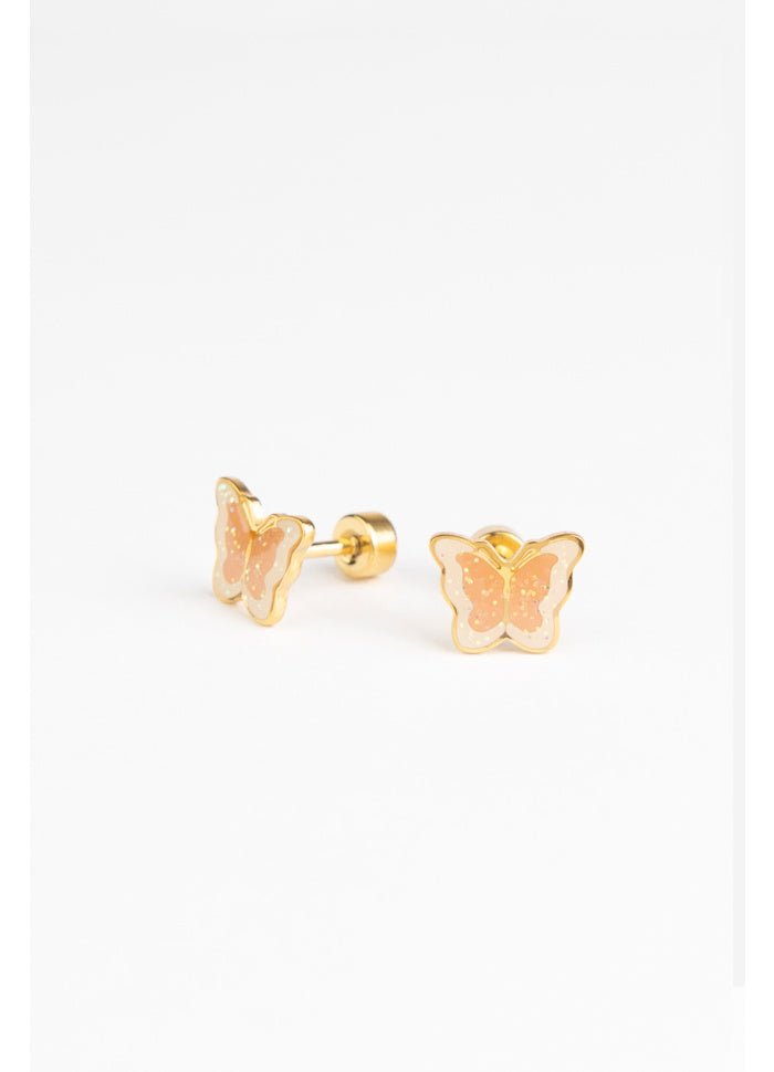 Boucles d'oreilles - Glitter butterfly - Lina et Compagnie