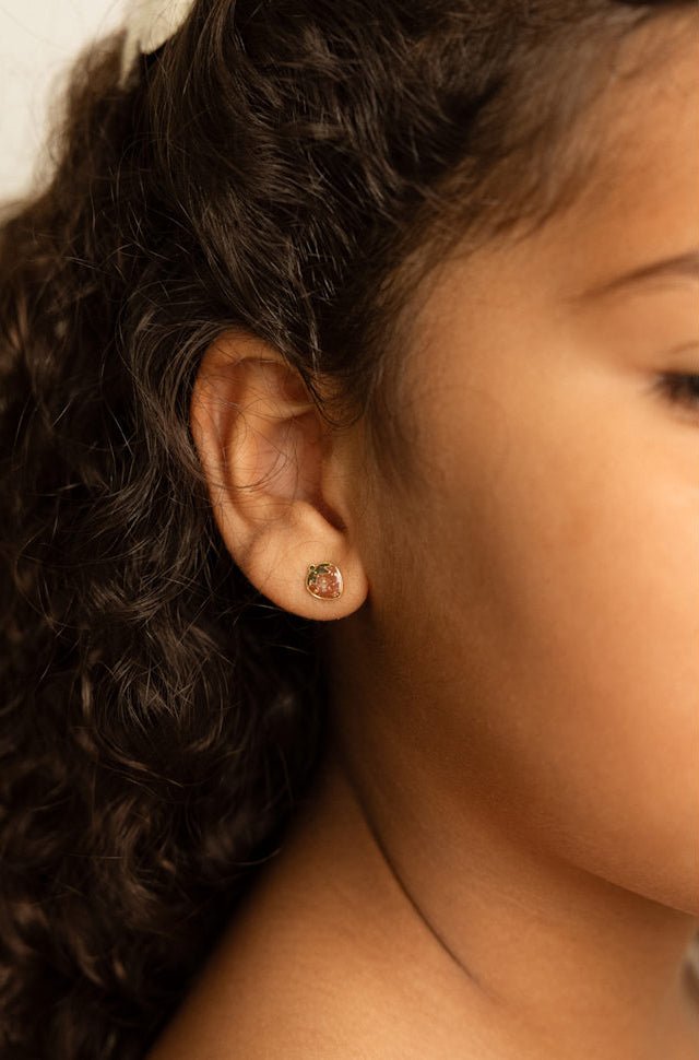 Boucles d'oreilles - Glitter strawberrie - Lina et Compagnie