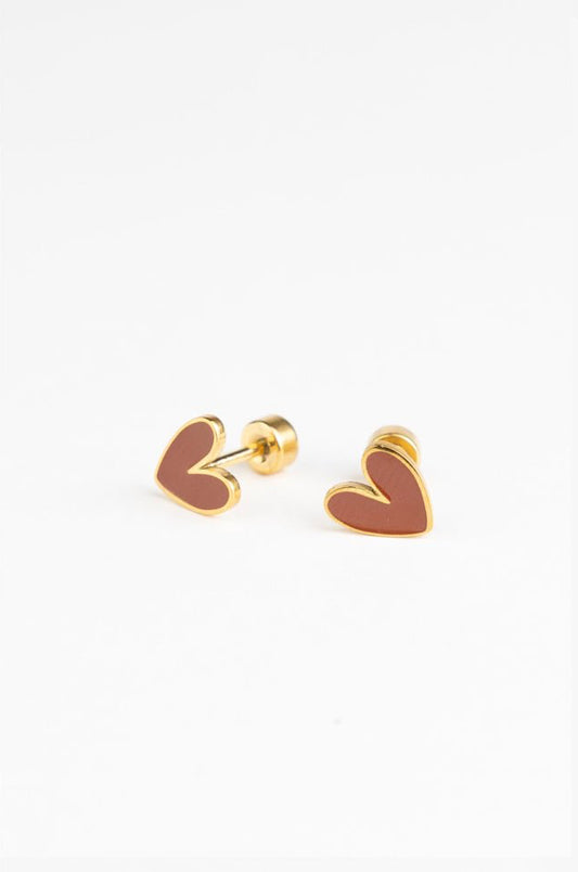 Boucles d'oreilles - Organic heart - Lina et Compagnie