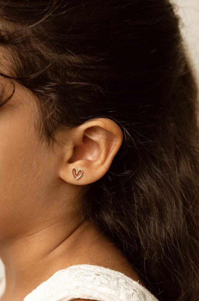 Boucles d'oreilles - Organic heart - Lina et Compagnie