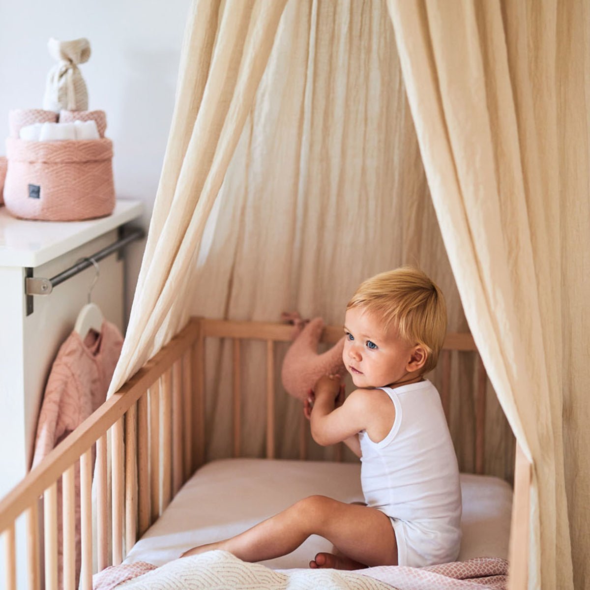 Ciel de lit Vintage 245 cm - Nougat - Lina et Compagnie