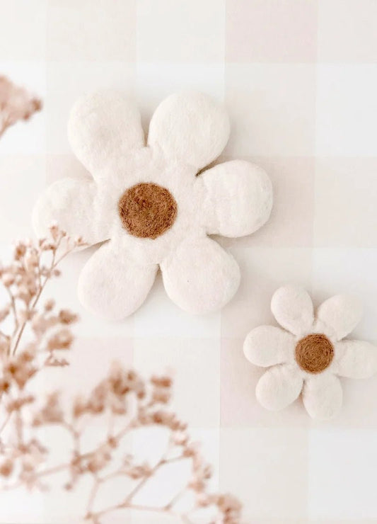 DUO DE FLEURS MURALES EN LAINE FEUTRÉE (en pré - commande) - Lina et Compagnie