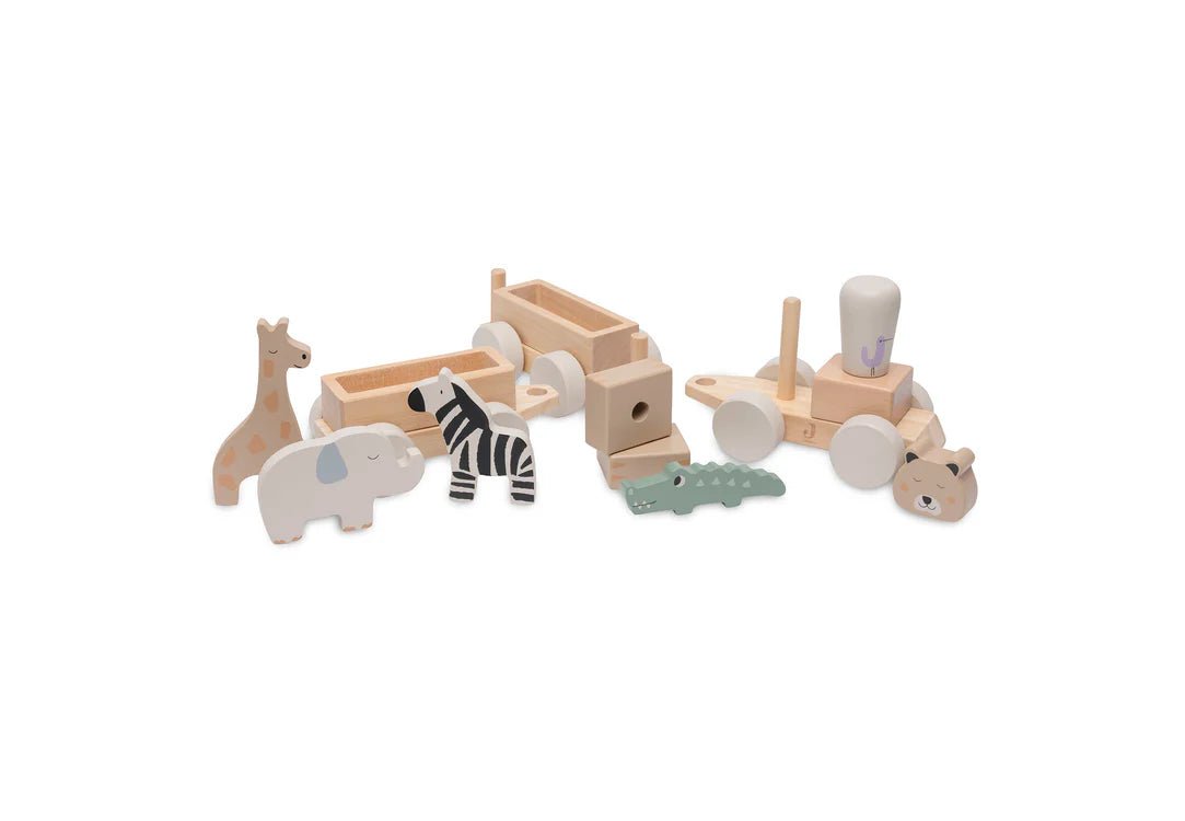 Ensemble Jungle Jambo - Toise & Train en bois - Lina et Compagnie