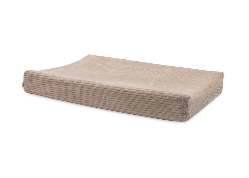 Housse matelas à langer Cloudy Rib - Milky Coffee - Lina et Compagnie