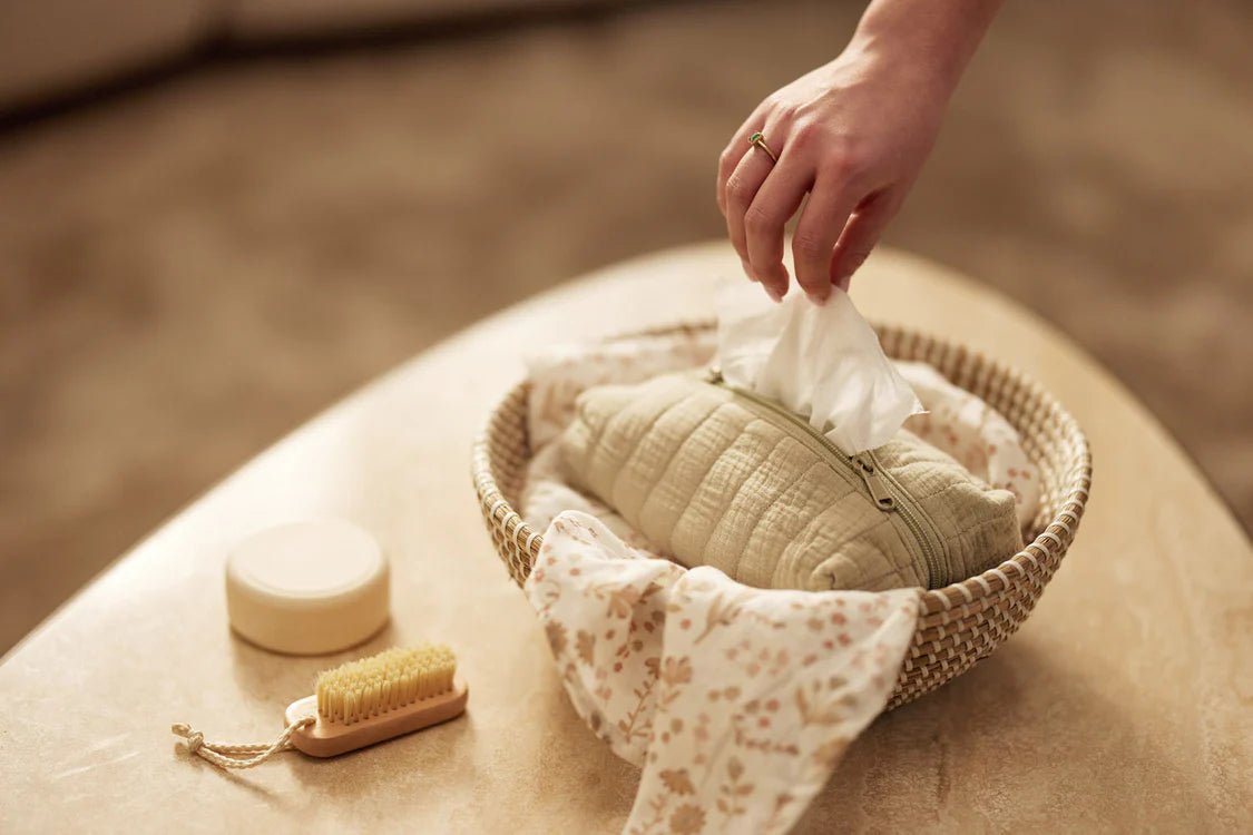 Housse pour lingettes - Olive green - Lina et Compagnie