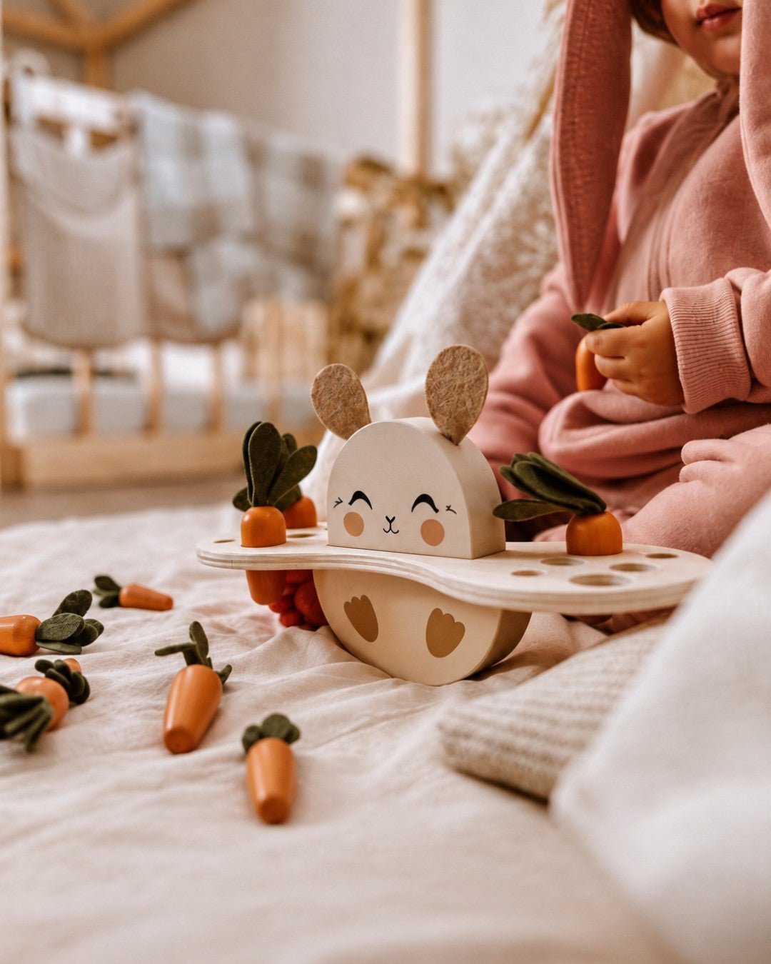 Jeu d'équilibre en bois - Lapin - Lina et Compagnie