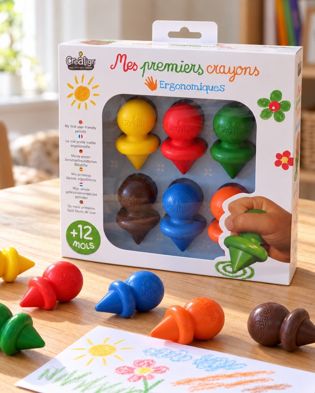 Mes premiers crayons - 6 crayons - Lina et Compagnie