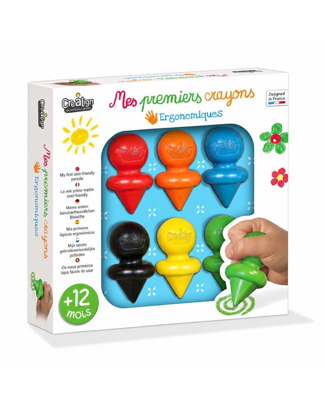 Mes premiers crayons - 6 crayons - Lina et Compagnie