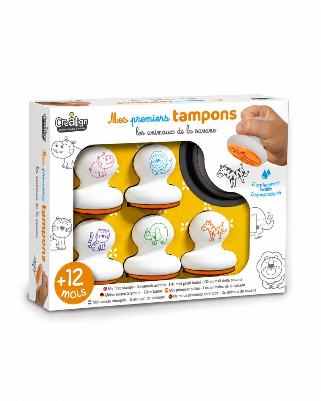 Mes premiers tampons - Animaux de la savane - Lina et Compagnie