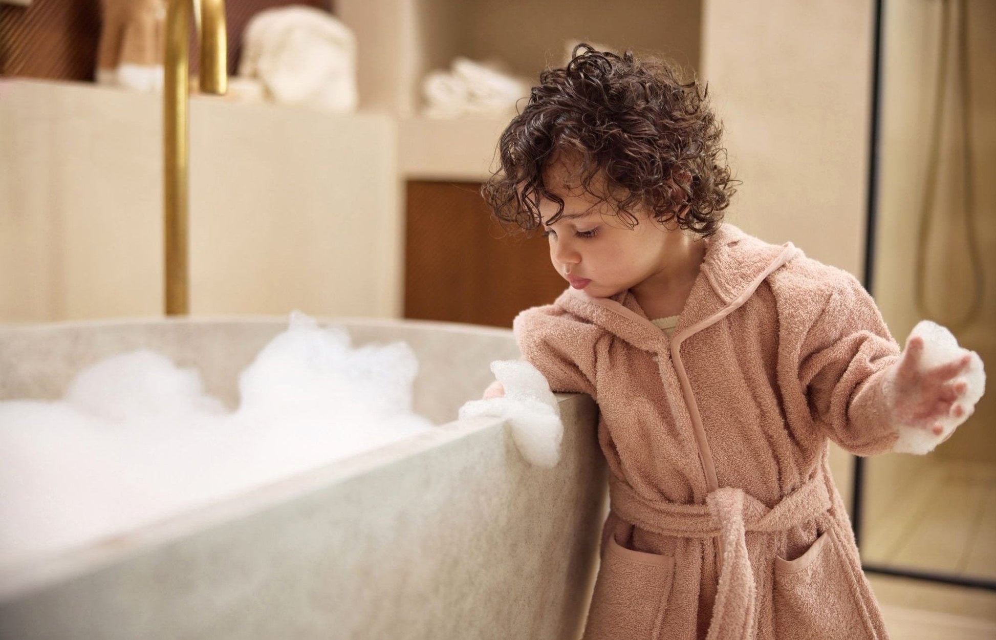 PEIGNOIR ÉPONGE 3 / 4 ANS - WILD ROSE - Lina et Compagnie