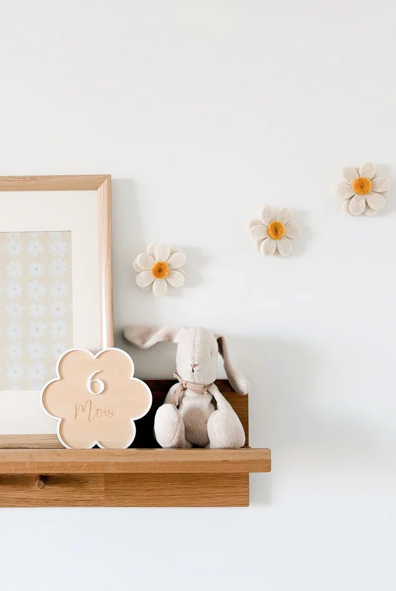 PRÉ - COMMANDE Guirlande - Fleurs blanches et jaunes - Lina et Compagnie