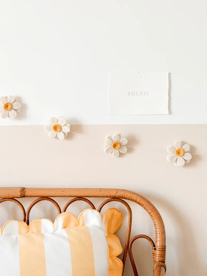 PRÉ - COMMANDE Guirlande - Fleurs blanches et jaunes - Lina et Compagnie