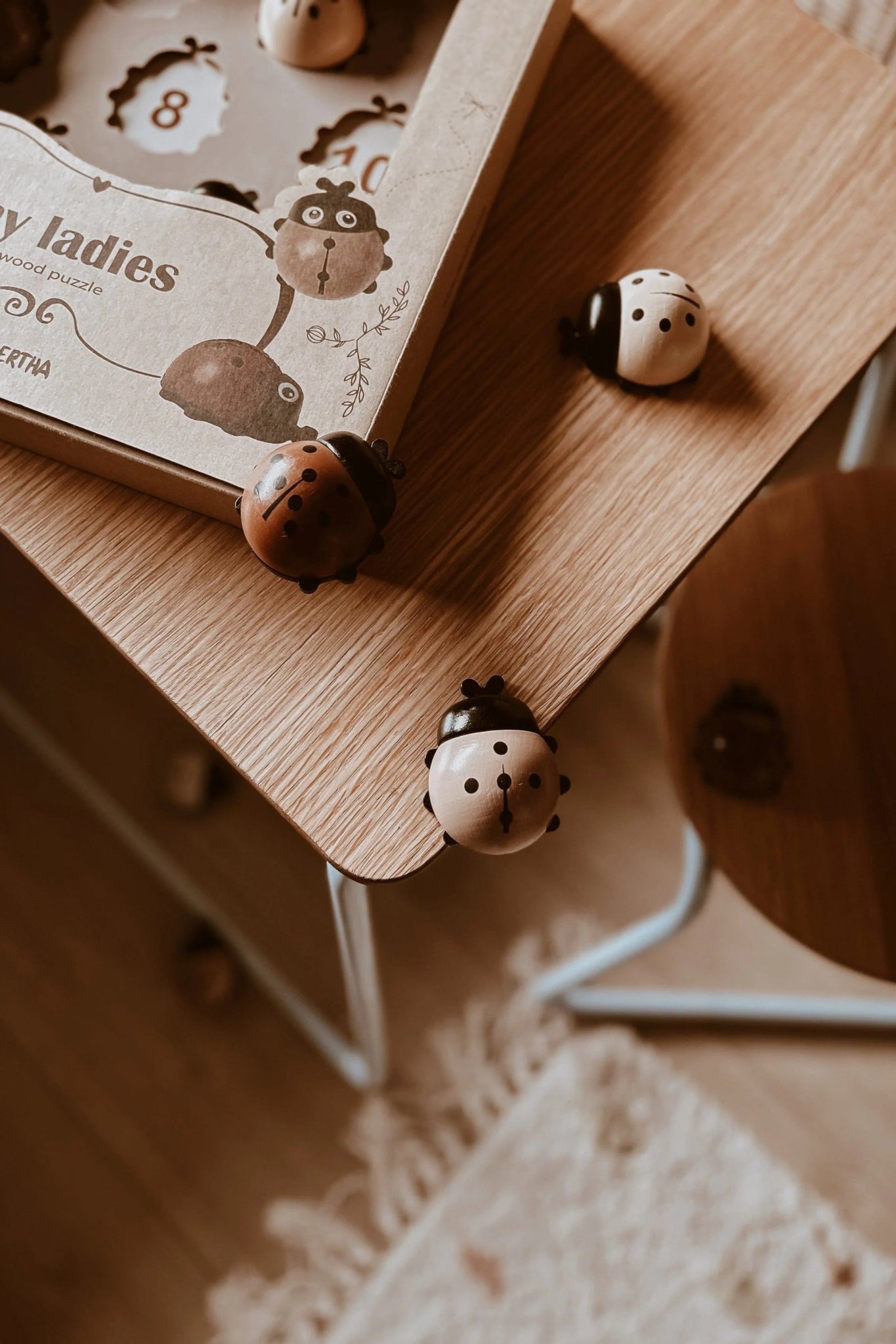 PUZZLE / CASSE TÊTE EN BOIS COCCINELLE - Lina et Compagnie