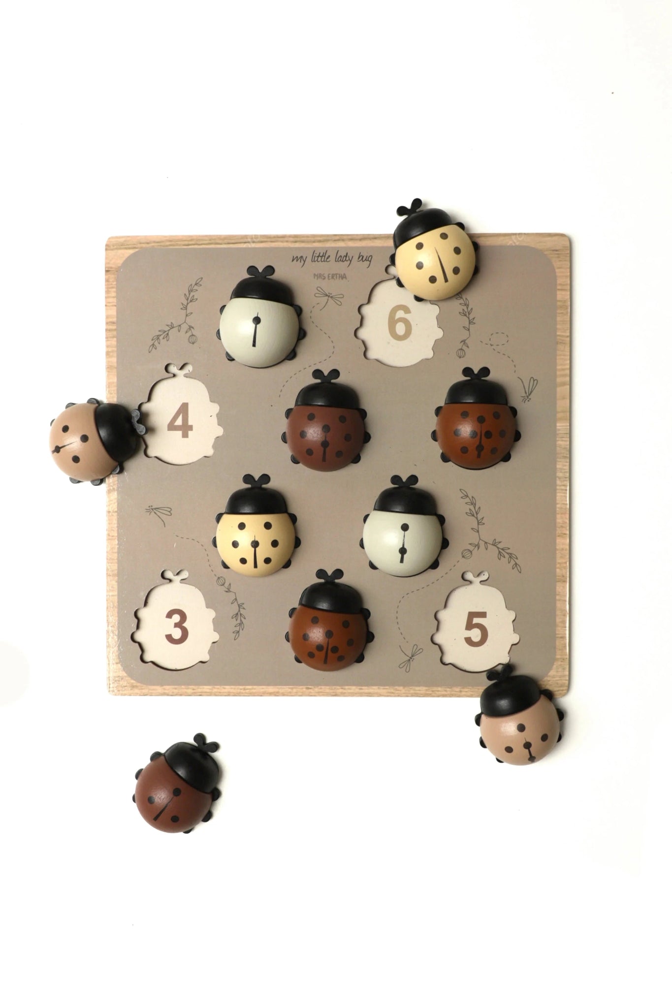 PUZZLE / CASSE TÊTE EN BOIS COCCINELLE - Lina et Compagnie