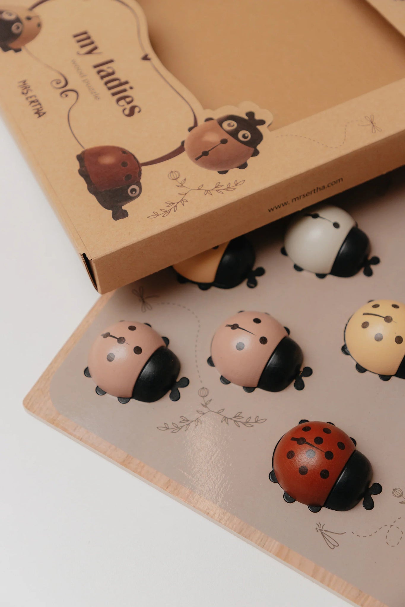 PUZZLE / CASSE TÊTE EN BOIS COCCINELLE - Lina et Compagnie